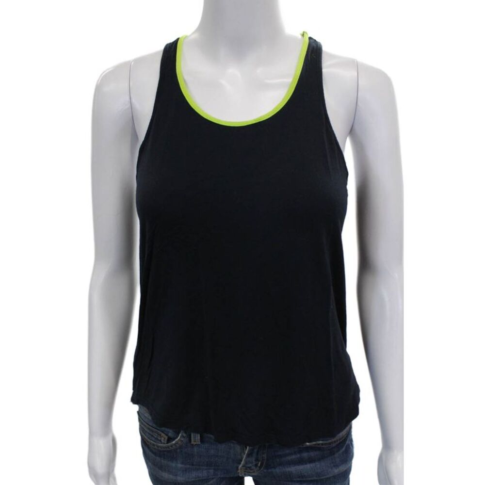 Splits 59 Womens Black Viscose Basic Tank Sleeveless Size XS